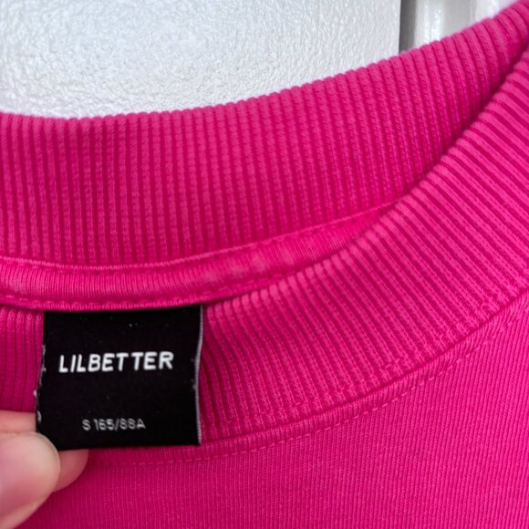 Bright Pink Lilbetter T-Shirt Size Small Try a Lil Harder to be a Little Better - Picture 2 of 4